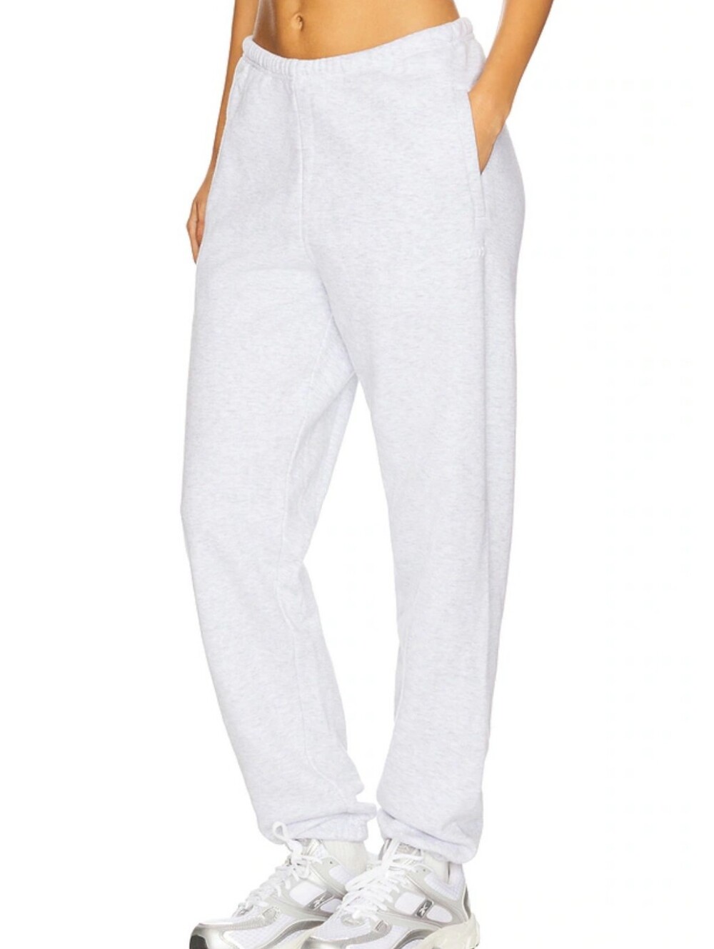 SKIMS NWT Cotton Fleece Classic Joggers  Light Heather Grey Size XS